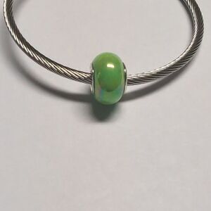 Green Pearlesque Charm for Pandora Style‎ Bracelet